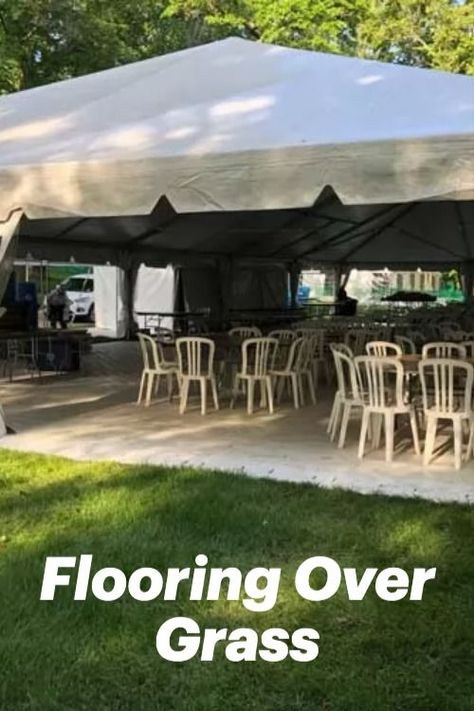 flooring over grass for event tent Gazebo Flooring Ideas Diy, Renter Friendly Patio Flooring, Outdoor Rug On Grass Yards Backyard, Easy Patio Flooring Diy, Cheapest Patio Flooring, Temporary Outdoor Flooring Ideas, Deck Tiles On Grass Backyard Ideas, Gazebo On Grass Ideas, Temporary Patio Ideas