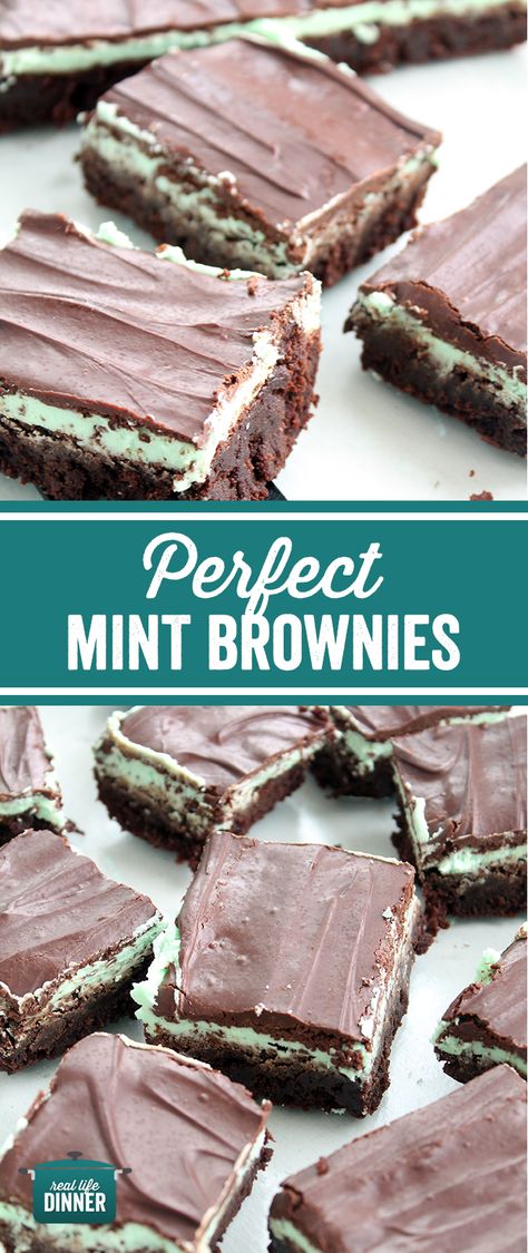 Mint Brownies Recipe, Mint Chocolate Desserts, Brownies Fudgy, Chocolate Mint Brownies, Mint Frosting, Mint Desserts, Mint Cake, Dessert Oreo, Brownies Recipe Homemade