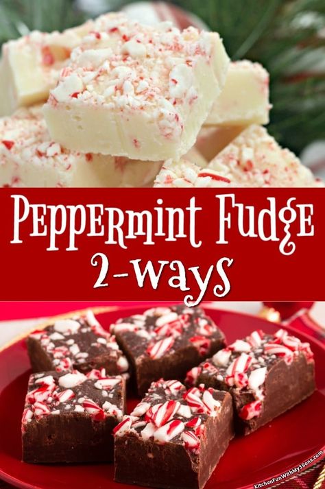 Peppermint Fudge is a perfect holiday candy recipe that everyone loves! Rich creamy fudge with that light peppermint flavor is a perfect Christmas fudge. #candycanefudge #christmasfudge #candycane #whitechocolatefudge #fudgerecipe #christmascandy Peppermint Fudge Easy, Classic Fudge Recipe, Chowmein Recipe, Chocolate Peppermint Fudge, Peppermint Fudge Recipe, Peppermint Bark Fudge, Fudge Christmas, Xmas Goodies, Eggnog Fudge