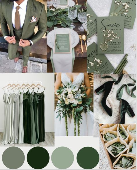 Wedding Theme Color Schemes, Green And White Wedding, Dark Green Wedding, Wedding Color Palettes, Blue Quince, Wedding Color Pallet, Forest Theme Wedding, Quince Dresses Red, Quince Dresses Pink