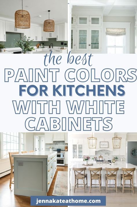 We've compiled the most popular wall paint colors for kitchens with white cabinets to help you get the kitchen of your dreams! Paint Colors For Kitchens, Colors For Kitchens, Paint Colors For Kitchen, White Kitchen Paint, Grey Kitchen Walls, Paint For Kitchen Walls, Kitchen Wall Colors, Best Paint, Kitchen Colour Schemes