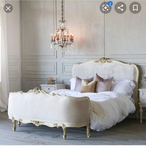 Vintage French Bedroom, Cream Bedroom Furniture, French Country Bedroom, French Style Bed, French Style Bedroom, French Country Furniture, Classical Furniture, French Bed, French Country Bedrooms