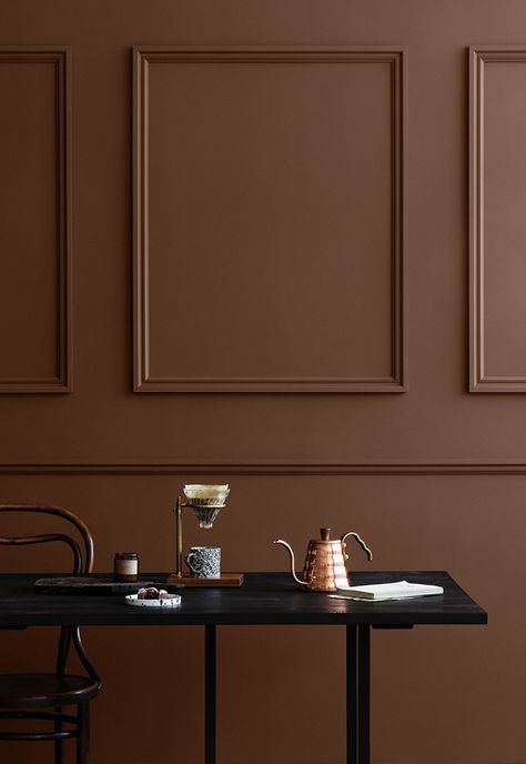 Eclectic Trends | Jotun Colors 2018 - Discover 'Rhythm of Life' - Eclectic Trends Contemporary Paint Colors, Jotun Lady, Scandinavian Style Home, Norwegian Wood, Jaune Orange, Colour Ideas, Brown Walls, Brown Interior, Nordic Interior