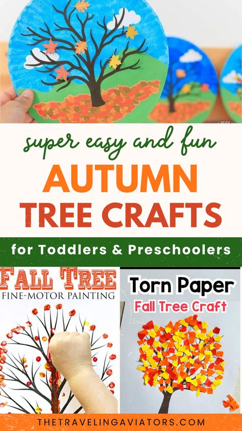 Need ideas for fun fall activities for kids? Check out these easy fall activities for toddlers that include fun easy crafts to do with toddlers like fall-themed sensory bins and leaf crafts. From fun fall activities for preschool crafts to fun easy fall crafts for toddlers, you'll find the perfect way to entertain your little ones at home. These fun easy crafts for toddlers preschool are great for hands-on learning, you'll love these fall activities for preschool crafts easy for hours of fun! Tree Crafts For Toddlers, Easy Fall Activities, Fun Fall Activities For Kids, October Preschool, Mess Free Craft, Fall Activities For Kids, Fall Activities For Toddlers, Fall Crafts For Toddlers, Harvest Crafts