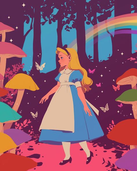 Alice In Wonderland Inspiration, Alice In Wonderland Fanart, Alice In Wonderland Disney, Disney Cuties, Alice In Wonderland Book, Disney Animated Movies, Storybook Art, Disney Fantasy, Disney Addict