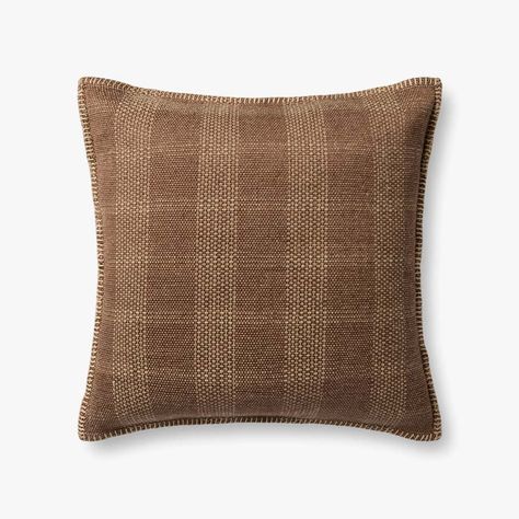 PLL0132 BROWN / TAN | Loloi Rugs Tan Pillows, Neutral Pillows, Brown Pillows, Loloi Rugs, Portfolio Inspiration, Cotton Throw, Floral Pillows, Cotton Throws, Cotton Throw Pillow