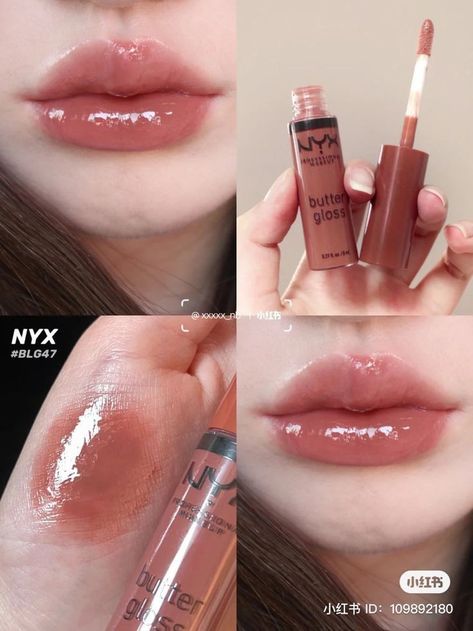 lipgloss, lipcombo, nyxlipgloss, nyxprofessionalmakeup, cheaplipgloss, richaesthetic, glossylips, lipoil, lip essentials, makeupessentials, holygrailproducts, shinylips, hydrating, darkfeminineenergy, browngirl, asianbeauty Shiny Makeup, Butter Gloss, Makeup Accesories, Lip Makeup Tutorial, Swag Makeup, Smink Inspiration, Pinterest Makeup, Fancy Makeup, Makeup Needs