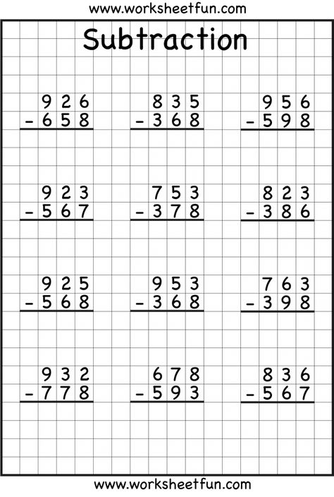 subtraction regrouping Subtraction With Regrouping Worksheets 3rd Grade, Long Subtraction Worksheets, Regrouping Subtraction Worksheet, Subtracting With Regrouping Activities, 2nd Grade Math Worksheets Free Addition And Subtraction, Triple Digit Subtraction With Regrouping, Substrate Worksheet, Grade 4 Math Worksheets Free Printable, Grade 3 Math Worksheets Free Printable