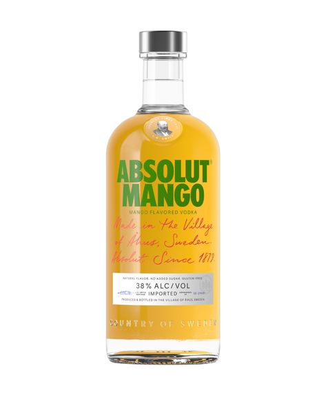 Absolut Mango, Mango Vodka, Grapefruit Vodka, Flavoured Vodka, Pretty Alcoholic Drinks, Premium Vodka, Mojito Recipe, Mango Flavor, Absolut Vodka