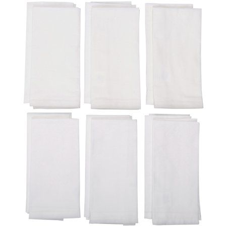 Mainstays™ Arctic White Napkins Set 12 ct Pack - Walmart.com Reusable Napkins, Holiday Tablescape, Paper Pocket, Eucalyptus Garland, Fabric Napkin, Holiday Tablescapes, White Napkins, Copper Accents, Shower Themes