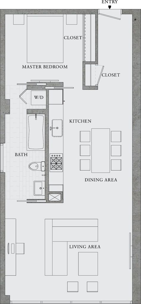 Apartment Livingroom, Small Apartment Plans, Trendy Apartment, Building A Container Home, Apartment Floor Plans, Tiny House Floor Plans, Apartment Layout, Casa Container, Apartment Plans