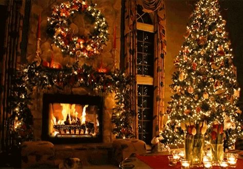 Cosy Christmas, Christmas Decorations Living Room, Christmas Feeling, Christmas Living Rooms, Warm Christmas, Christmas Room, The Fireplace, Christmas Scenes, Noel Christmas