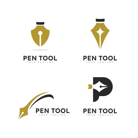 Pencil Logo Design Creative, Pen Tool Icon, Pen Tool Logo, Fantasy Branding, Writing Logo Design, Pen Logo Design, Rg Logo, Logo Pencil, 25 Logo