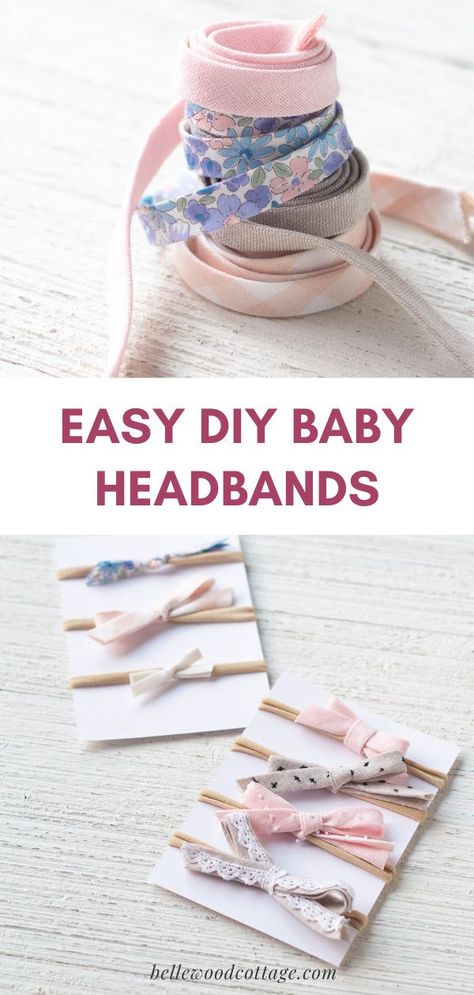 Diy Newborn Bows Head Bands, Newborn Bows Headband Diy, Infant Hair Bows Diy, How To Make Newborn Bows, Diy Nylon Headbands Baby Bows, Diy Baby Hair Bows Head Bands, How To Make Bows From Fabric, Infant Bows Headband Diy, Diy Baby Headbands No Sew