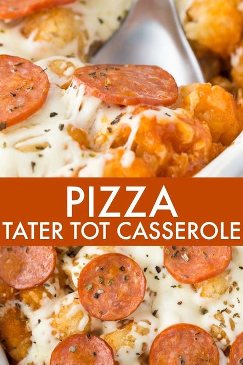 Pizza Tater Tot Casserole, Tater Tot Recipes, Tater Tot Casserole Recipes, Tot Casserole, Pizza Casserole, Tater Tot Casserole, Tater Tots, Easy Casserole Recipes, Easy Casserole