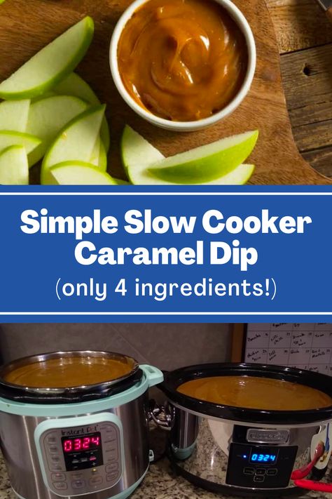 Crock Pot Caramel Apple Dip, Crockpot Caramel Dip For Apples, Easy Crockpot Caramel, Crockpot Carmel Dip, Caramel Sauce In Crockpot, Caramel In Crockpot For Caramel Apples, Caramel Apples Crockpot Recipe, Slow Cooker Caramel Apples, Caramel Apple Dip Crockpot