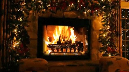 Fireplace Gif, Cinemagraph Inspiration, Christmas Background Desktop, Winter Wallpaper Desktop, Kiss Me Under The Mistletoe, Just Kiss Me, Winter Fireplace, Christmas Tree And Fireplace, Gif Background