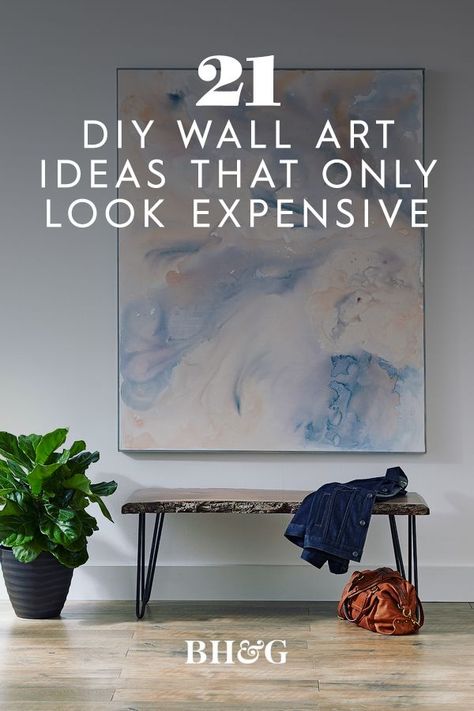 Diy Large Wall Art, Diy Wall Art Ideas, Diy Wand, Abstract Art Diy, Wall Art Ideas, Diy Canvas Wall Art, Diy Wall Art Decor, Wall Decor Design, Decor Living Room