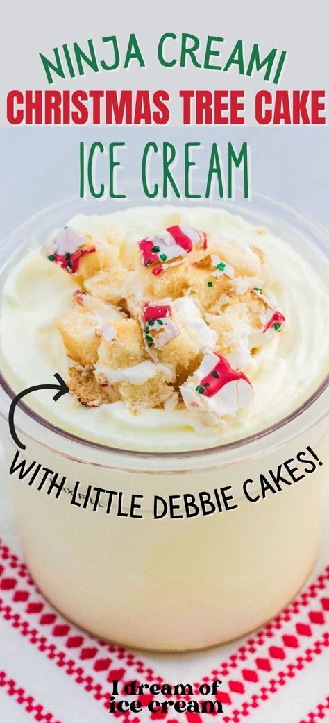 Christmas Ice Cream Ninja Creami, Cake Batter Ice Cream Ninja Creami, Ninja Creami Ice Cream Recipes Christmas, Ninja Creami Christmas Recipes, Sherbert Ninja Creami, Holiday Ninja Creami Recipes, Christmas Ninja Creami, Christmas Ninja Creami Recipes, Ninja Creami Sherbet Recipes