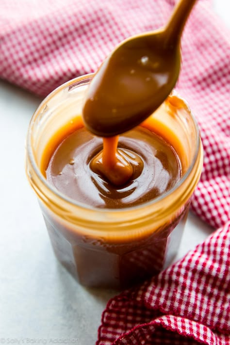 Homemade Salted Caramel, Caramel Recipe, Sweet Sauces, Sally's Baking, Caramel Recipes, Caramel Sauce, Salted Caramel, Sweet Stuff, Just Desserts