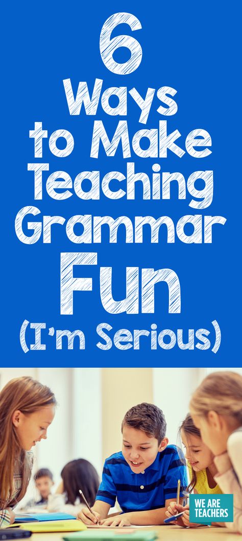 6 Ways to Make Teaching Grammar Fun (I'm Serious) - WeAreTeachers Fun Grammar Activities, Grammar Activities Middle School, How To Teach Grammar, Cc Essentials, Middle School Grammar, Esl Ideas, Grammar Games, Teaching 5th Grade, Good Grammar