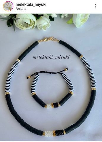 Pop Jewelry, Clay Bead Necklace, Heishi Necklace, Pretty Jewelry Necklaces, Jewelry Set Design, Beaded Jewels, Diy Bracelet Designs, Diy Bracelets Patterns, Easy Diy Jewelry