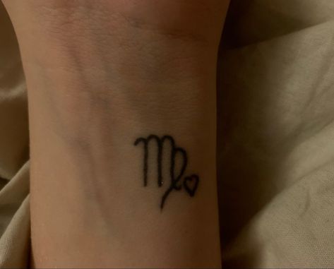 Virgo Cursive Tattoo, Earth Sign Tattoo Virgo, Virgo Tattoo Ideas, Virgo Tattoo Designs, Virgo Symbol, Virgo Astrology, Earthy Tattoos, September Baby, Cursive Tattoos