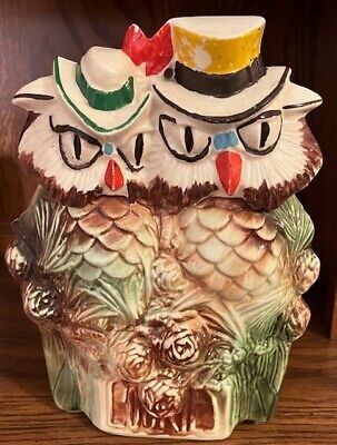 ad eBay - McCoy Owls "When Shadows Fall" Cookie Jar, Vintage 1950's, Excellent! - Buy Now, click the link (eBay) Cookie Jar Pottery, Mccoy Cookie Jars, Owl Cookie Jar, Pottery Vintage, Fall Cookies, Biscuit Jar, Moms Favorite, Mccoy Pottery, Mr And Mrs