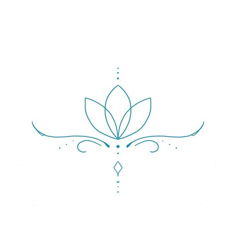 Simple Lotus Flower Tattoo, Simple Lotus Tattoo, Lotusblume Tattoo, Small Lotus Tattoo, Water Lily Tattoos, Yoga Tattoos, Lotus Tattoo Design, Tato Henna, Handpoke Tattoo