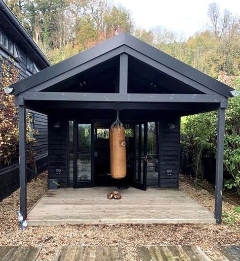 Garden Gym Ideas, Patio Gym, Barn Gym, Home Gym Shed, Outdoor Home Gym, Gym Shed, Backyard Gym, Dream Home Gym, Workout Room Home