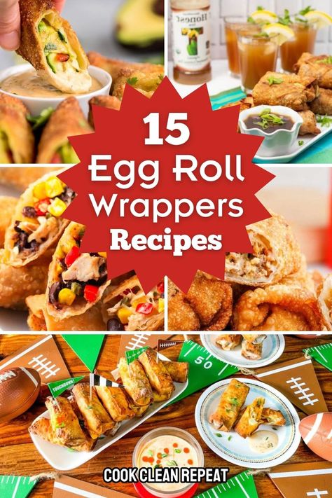 Explore easy DIY egg roll wraps! Our recipes make homemade wraps simple and delicious. Perfect game day snack ideas! From basic to flavorful options, our guide makes the process simple. Unleash your inner chef, embrace the art of homemade wraps, and savor the delicious results. Elevate your cooking skills with these easy-to-follow instructions. Perfect for any meal, these DIY egg roll wraps are a game-changer in your kitchen. Game Day Egg Rolls, Recipes For Egg Roll Wrappers, Easy Egg Rolls Recipe, Donair Egg Roll Recipe, Recipes With Egg Roll Wraps, Uses For Egg Roll Wrappers, Healthy Egg Roll Recipes, Appetizer Egg Rolls, Appetizers With Egg Roll Wrappers