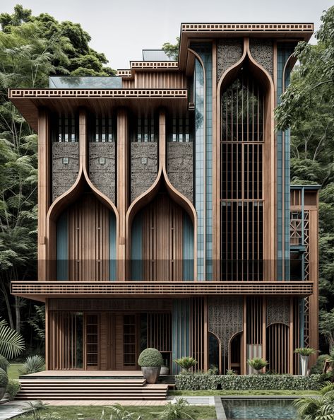 A villa with detailed and artistic details. A special and unique effect and under the influence of traditional and modern architecture. This villa is a stunning blend of Iranian traditional and modern architectural styles designed to provide a har#architecture #house #fashion #decor #diy #homedecor #amazingarchitecture #interiordesign #contemporaryhome #modern #residence #designermonious and attractive living space. Iranian Home Decor Interior Design, Unique Buildings Architecture, African Interior Design, Commercial Design Exterior, Iranian Architecture, Townhouse Designs, Luxury House Interior Design, House Arch Design, Architecture Concept Drawings