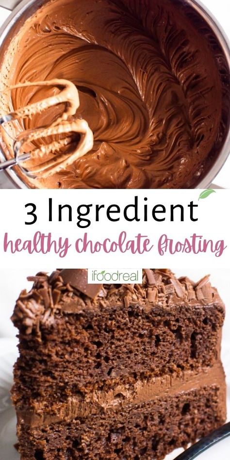 Three ingredient coconut milk Healthy Chocolate Frosting (without powdered sugar) is a rich, decadent, and creamy chocolate ganache frosting that’s naturally dairy free, nut free, and contains no added sugars! Dairy Free Icing Recipe, Healthy Chocolate Frosting, Homemade Chocolate Icing, Coconut Milk Frosting, Frosting Without Powdered Sugar, Dairy Free Chocolate Frosting, Dairy Free Icing, Sugar Free Icing, Chocolate Icing Recipes