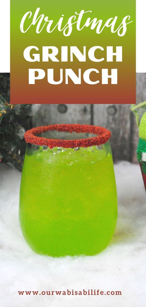 Grinch Cocktail Midori, Mr Grinch Drink, Mr Grinch Cocktail, Grinch Themed Adult Drinks, Easy Holiday Adult Beverages, Grinch Juice For Adults, Grinch Inspired Alcohol Drinks, Grinch Alcholic Drink, Alcoholic Grinch Punch Recipe