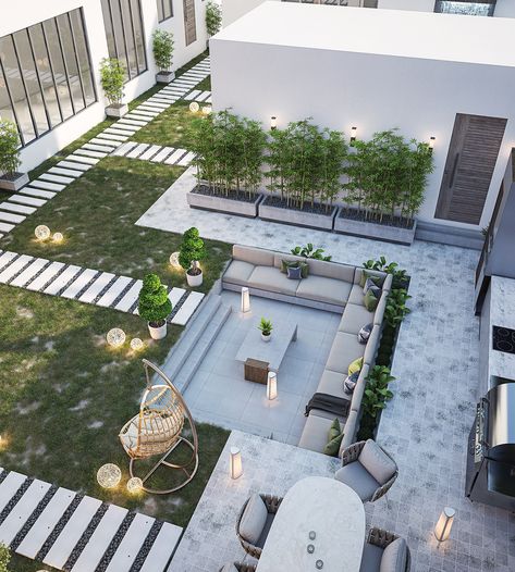 Roof Terrace Design, Terraced Landscaping, Roof Garden Design, Rooftop Terrace Design, Rooftop Design, Modern Backyard Landscaping, Courtyard Design, Patio Garden Design, Garden Villa