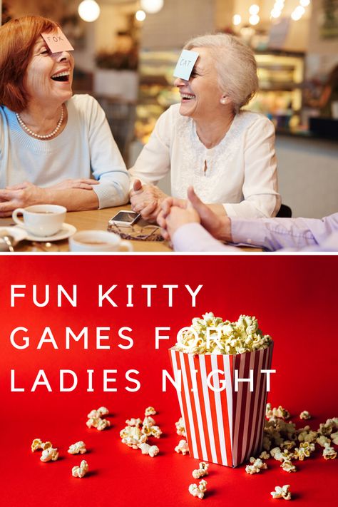 Games For Ladies Night Woman Fun, Lady Party Games, Fun Games For Ladies Night, Party Games For Ladies For Women, Ladies Night Game Ideas, Girls Dinner Party Ladies Night, Adult Women Party Games, High Tea Party Games For Adults, Ladies Party Games Ideas