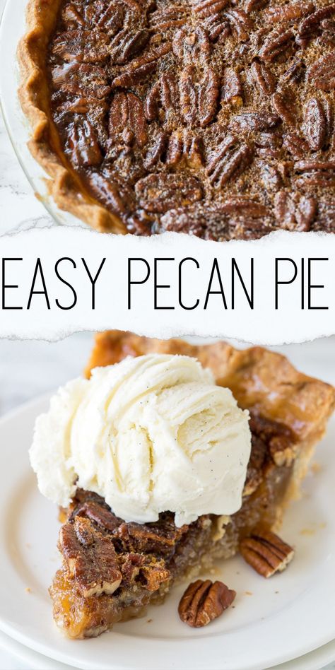 Classic Pecan Pie Recipe Peacon Pie Recipe, Classic Pecan Pie Recipe, Classic Pecan Pie, Pecan Pie Easy, Favorite Pie Recipes, Pies Recipes, Cookie Cake Pie, Easy Pie Recipes, Flaky Pie Crust