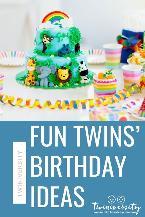 3 Year Twin Birthday, Combined Bday Party Ideas, 1st Twin Birthday Ideas, Twins Turning Two, Twins Two Year Old Birthday, 2nd Twin Birthday Party Ideas, Triplet First Birthday Ideas, 2 Year Twin Birthday Party, One Year Old Twins Birthday Party