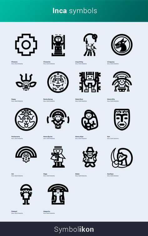 Inca Symbols Peru Tattoo, Peru Inca Tattoo, Peruvian Symbols Tattoos, Peruvian Inca Tattoo Ideas, Inca Symbols Peru, Inca Tattoo Design, Ecuador Symbols, South America Tattoo Ideas, Bolivia Tattoo Ideas