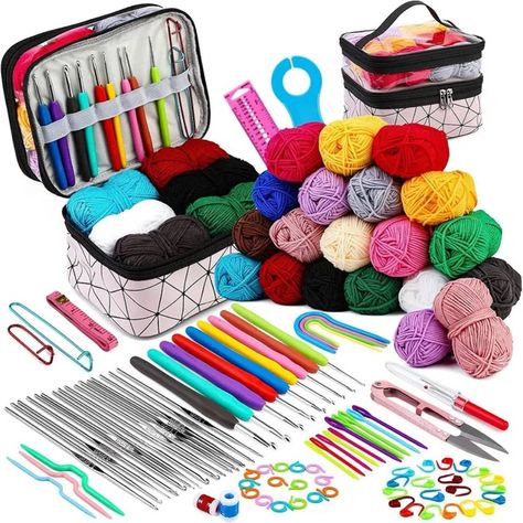 Hand Knitting Diy, Ergonomic Crochet Hook, Yarn Storage, Crochet Supplies, Knitting Kit, Crochet Hook Set, Knitting Tools, Crochet Set, Knitting Supplies