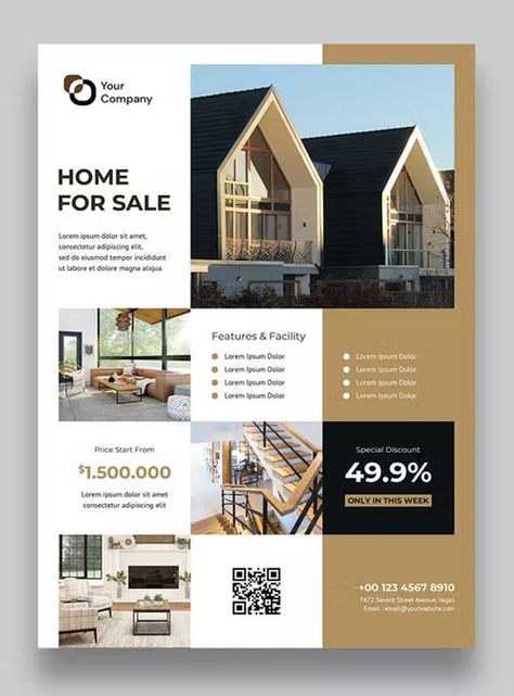 Real Estate Flyer Template PSD Flyer Real Estate, Real Estate Flyer Template, Real Estate Flyers, Get Real, Print Templates, Flyer Template, Real Estate, House Styles