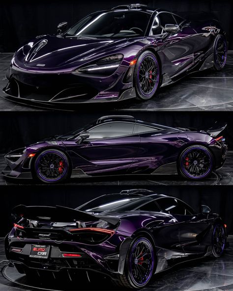 Mclaren 720s Purple, Midnight Purple Car Wrap, Black And Purple Car, Midnight Purple Car, Purple Mclaren, Purple Vehicles, 720s Mclaren, Charger Wrap, Dream Person