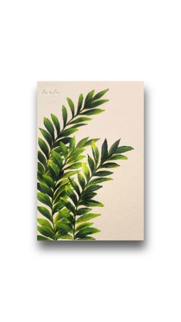 Drawing Ideas Leaves, Acrylic Nature Painting Easy, Leaf Canvas Art, Flower Leaves Painting, Simple Leaf Painting Acrylic, Foliage Painting Acrylic, Acrylic Paint Leaves, Acrylic Leaf Painting Tutorial, Easy Leaves Painting