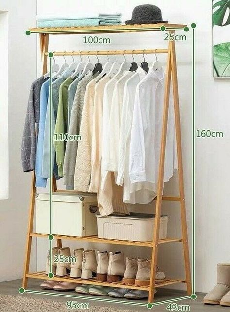 Diy Clothes Hanger Rack, Cloth Hanger Stand, Industrial Clothing Rack, Wooden Clothes Rack, Dress Rack, Bar Clothes, Clothing Rack Bedroom, Diy Clothes Hangers, Bedroom Ideas For Small Rooms Cozy