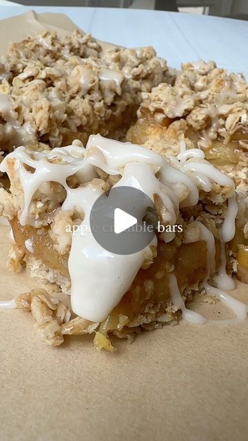 Meredith Munoz | Apple crumble bars 

The ultimate fall recipe!! These apple crumble bars taste so good you’ll want them for dessert but are healthy enough... | Instagram Honey And Coconut Oil, Apple Crumble Bars, Oats Flour, Bar Treats, Desert Bar, Kids Treats, Honey Crisp, Crumble Bars, Fall Recipe