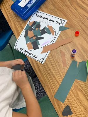 Veterans Day Craft, Rip And Tear, Veterans Day Activities, November Crafts, November Activities, 9 November, Fall Kindergarten, Preschool Fine Motor, Thanksgiving Crafts For Kids