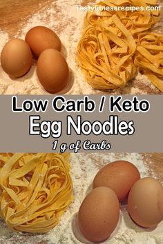 Homemade Keto Noodles, Keto Pasta Dinner Recipes, Low Carb Egg Noodles, Keto Friendly Noodles, Keto Egg Noodles Recipes, Keto Noodle Recipes, Keto Dinners For Two, Keto Supper Ideas, Low Carb Eggs