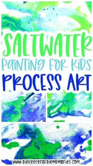 Explore visual arts and fine motor skills with your preschool-age learners using this Ocean Salt Painting for Kids! It's an engaging and hands-on way to learn about the ocean while experimenting with salt and watercolor chemical reactions. Check out this salt art painting for kids today! #ocean #preschool #saltpainting #paintingforkids Ocean Art Preschool, Ocean Preschool Theme, Beach Crafts For Toddlers, Salt Painting For Kids, Crafts For Toddlers Easy, Ocean Activities Preschool, Ocean Lesson Plans, Ocean Art Projects, Salt Art