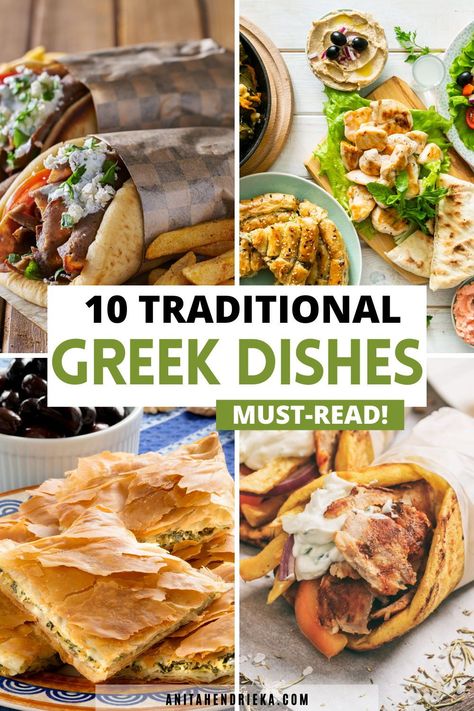 There are so many delicious traditional Greek dishes! Plus when it comes to Mediterranean food, Greek cuisine is probably the most well known in the Europe food category and worldwide for travel fodies all over the world. If you’re wondering what Greece food to try while on vacation then get ready for some tasty time by checking out these 10 must-try traditional foods from Greece, some of the best vacation food you can eat! Greek Menu, Europe Food, Tea Etiquette, Greek Recipes Authentic, Vacation Food, Eat Greek, Greece Food, Greek Dinners, Food To Try