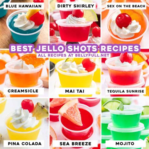 Jelloshots Recipes Vodka, Jello Shots Vanilla Vodka, Jello Shots For 21st Birthday, Jello Shots Flavors, Jello Shots Raspberry, Best Fruity Shots, Flavored Jello Shots, Alcohol Jello Shots Recipes, Game Day Jello Shots